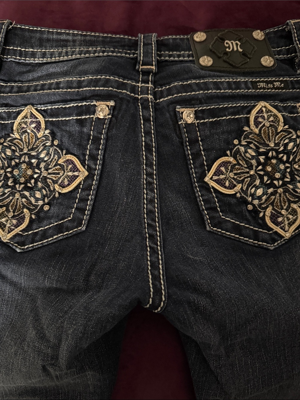 Miss Me Mid Rise Blue Bootcut Jeans - Picture 4 of 9